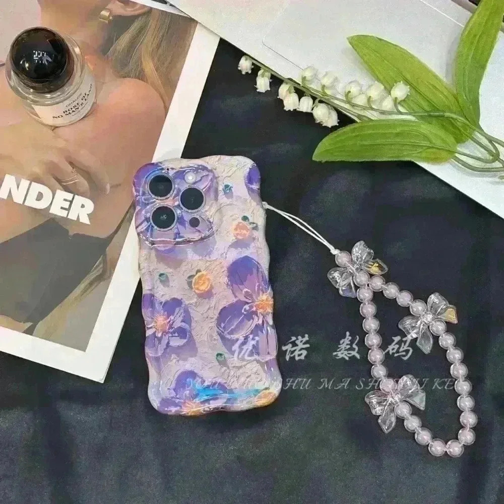 NEW Flower Painting TPU iPhone 14 Pro Max Case